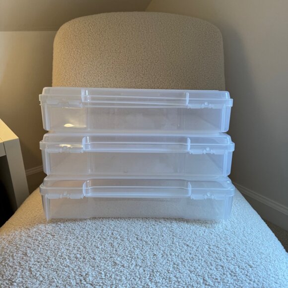 Set of 3 Iris 12" x 12" Paper Storage Cases from the Container Store - Picture 6 of 10